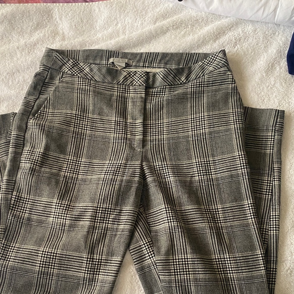 H&M Black and White Checkered Women's Trousers